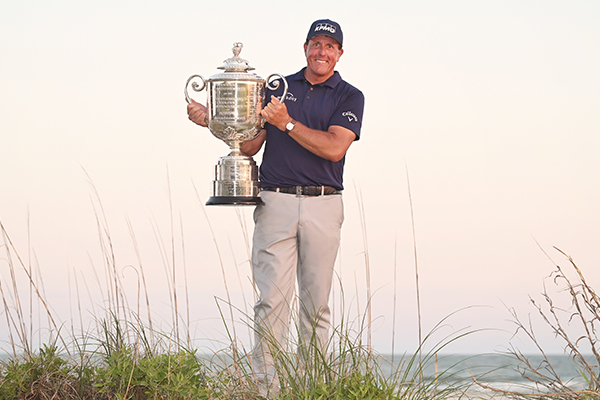 Phil Mickelson wins the PGA Championship at Kiawah Island to become the oldest men's major winner. (PGA TOUR)