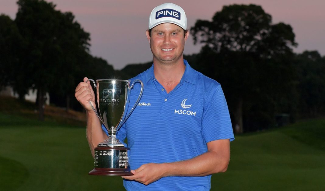 Harris English wins the Travelers Championship for his fourth PGA TOUR title. (Getty Images)