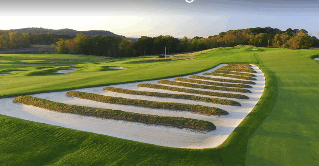 Oakmont has 210 deep bunkers, including the infamous 100 yd. long Church Pews