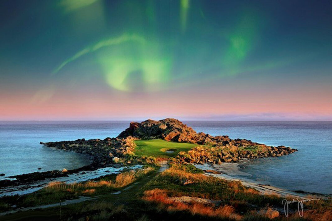 LOFOTEN, NORWAY.  The world's most northerly links course.  Situated inside the Arctic Circle